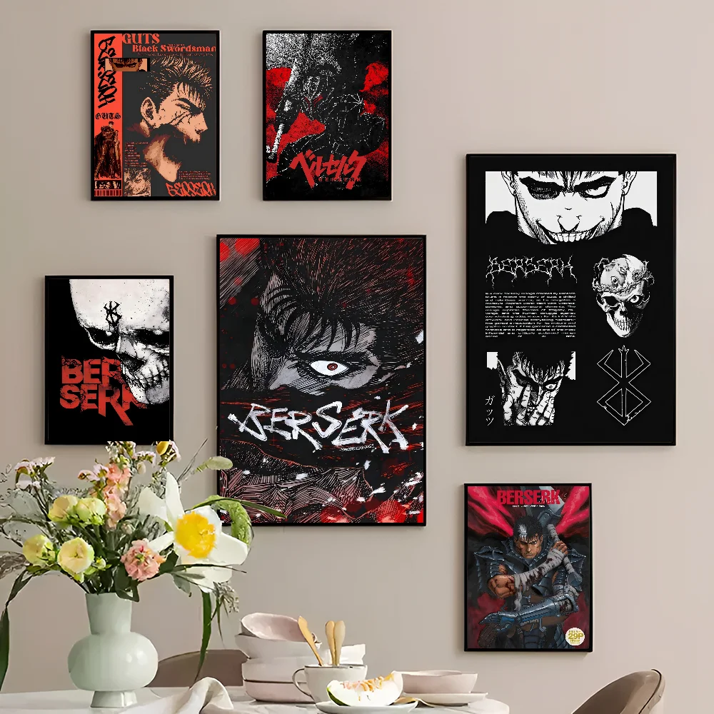Kentaro Miura Berserk Липкие Постеры HD Качество Белая Бумага DIY Настенный Художественный