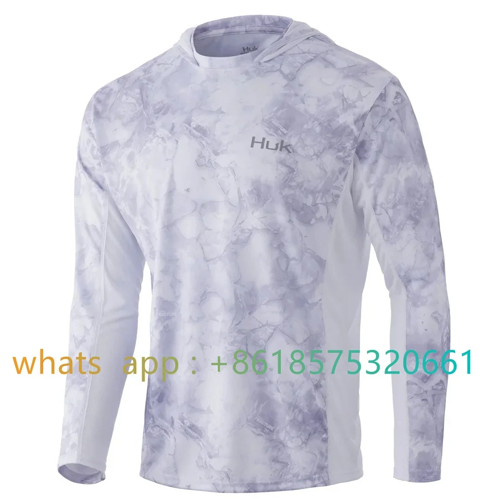 Мужская толстовка с капюшоном длинным рукавом и УФ-защитой