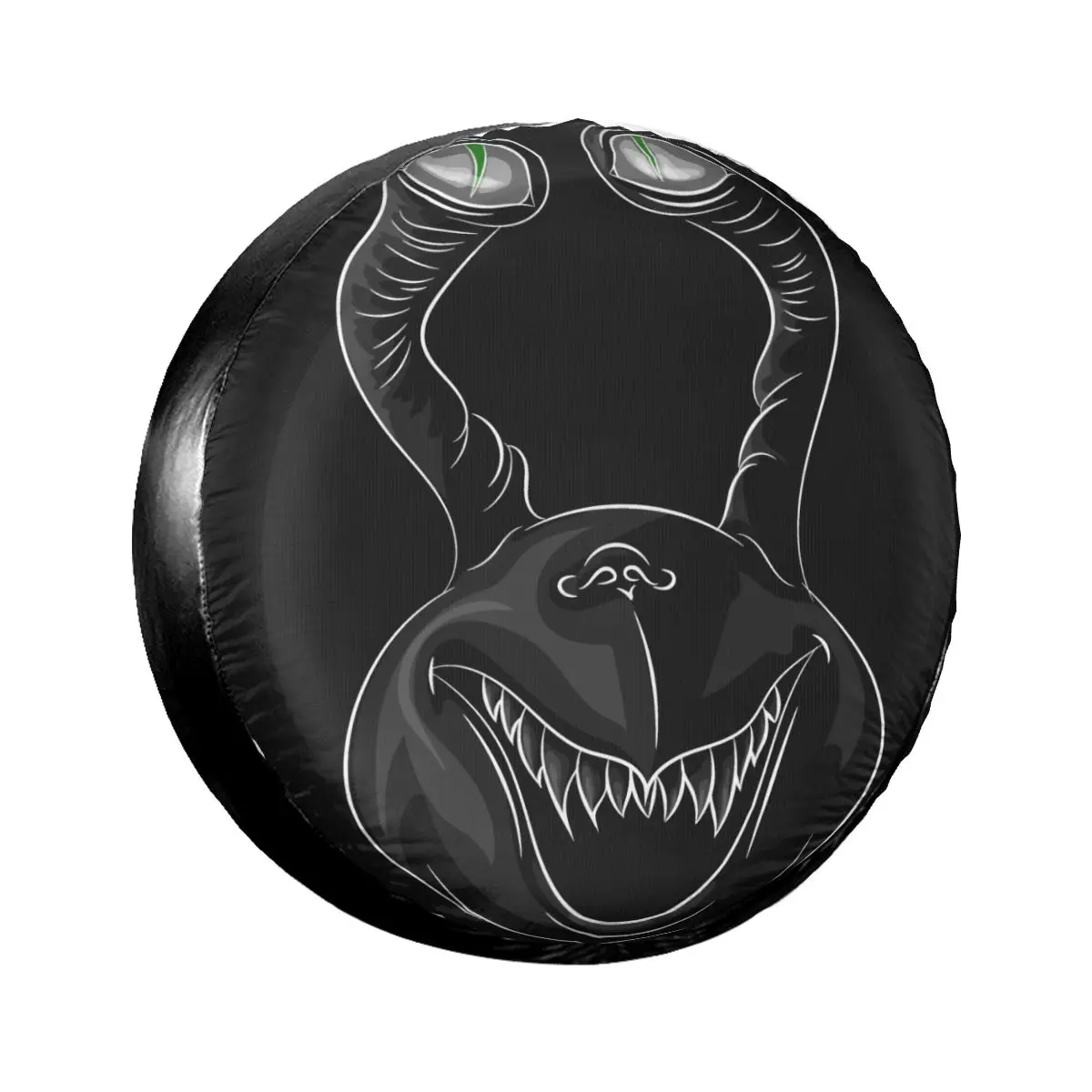 

1PC Car Spare Tire Cover Cheerful Ghost With Bulging Eyes Auto Wheel Tire Storage Bag Vehicle Tyre Dust-proof Protector