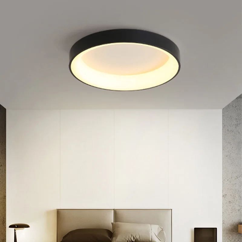 Modern Circle Led Celling Lights Bedroom Decoration Living Room Chandelier Kitchen Fixtures Balcony Parlor Study Dimming Lamp