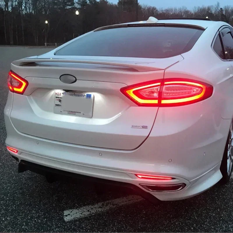 Фото Автомобильные светодиодные задние фонари для Ford Mondeo Fusion 2013 2014 2015 2016 2017 2018, задний бампер, стоп-сигнал, противотуманные фары №5