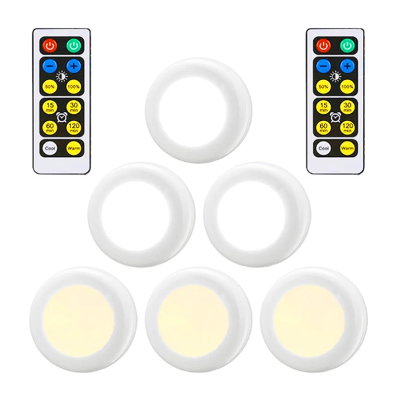 

Dimmable Light White Lamp Night Kitchen Light Sensor Touch Cabinet Under Warm +white Wireless Battery Remote Closet Wardrobe