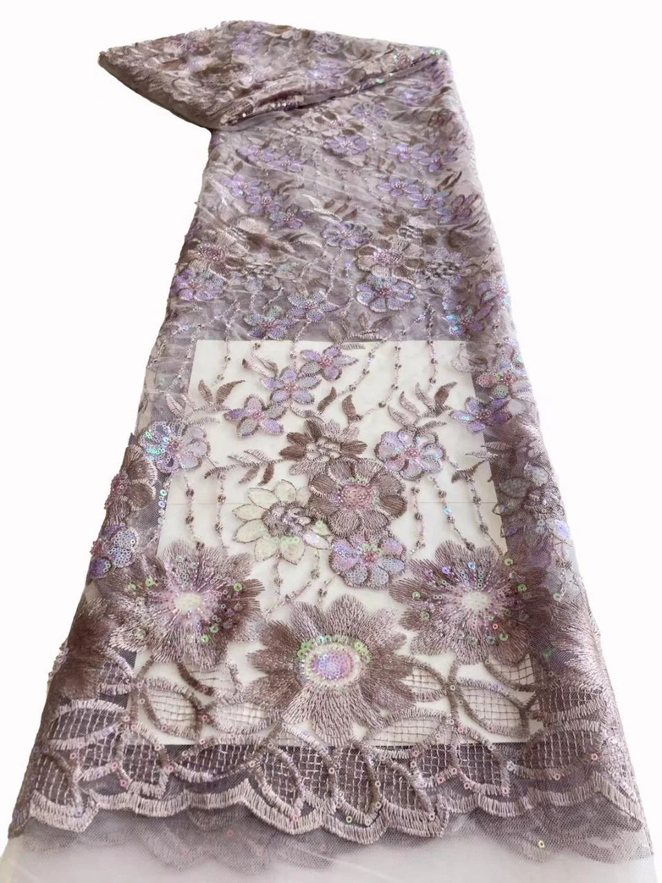 Новинка 2022 кружевная ткань с блестками дешевая африканская Тюлевая белая для