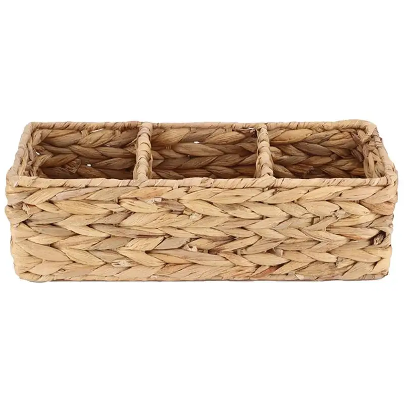 

Woven Storage Basket Divided Desktop Basket Sundries Storage Basket Home Decor