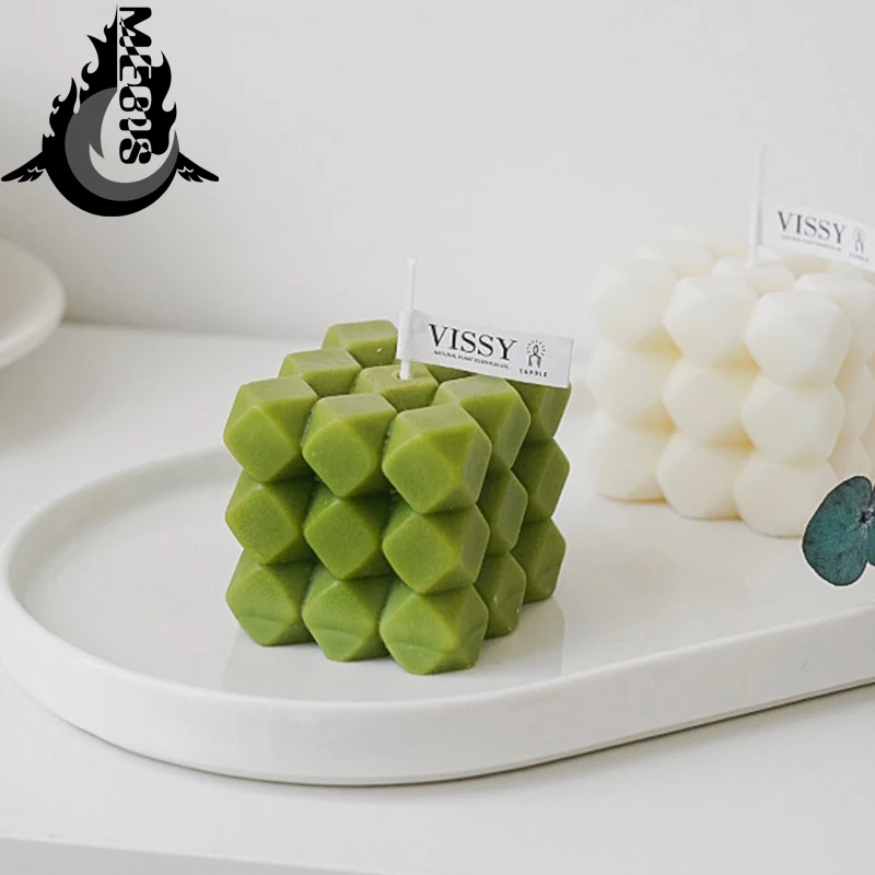 

1PC Diamond Rubkc's Cube Candle Cute Soy Wax Aromatherapy Small Candles Scented Relaxing Birthday Valentine's Day Gift 5*5*5cm