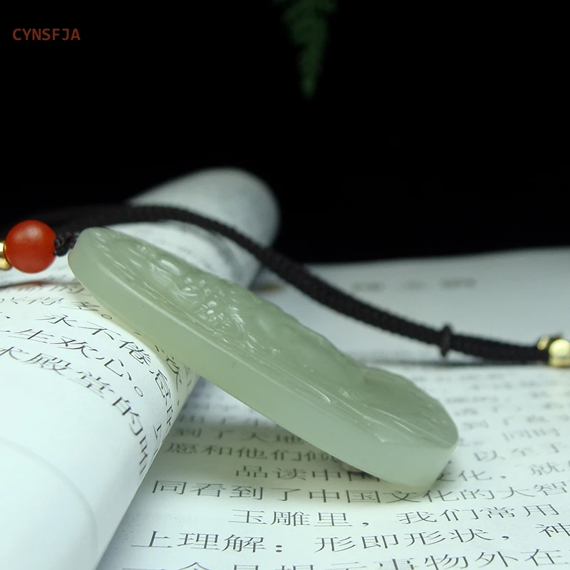 Новинка настоящий редкий Сертифицированный счастливый амулет CYNSFJA Hetian Nephrite