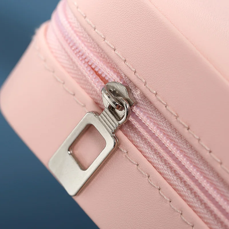 Casegrace Leather Jewelry Box Portable Double Layers Display Jewelry Storage Organizer Necklace Earrings Holder Jewellery Case