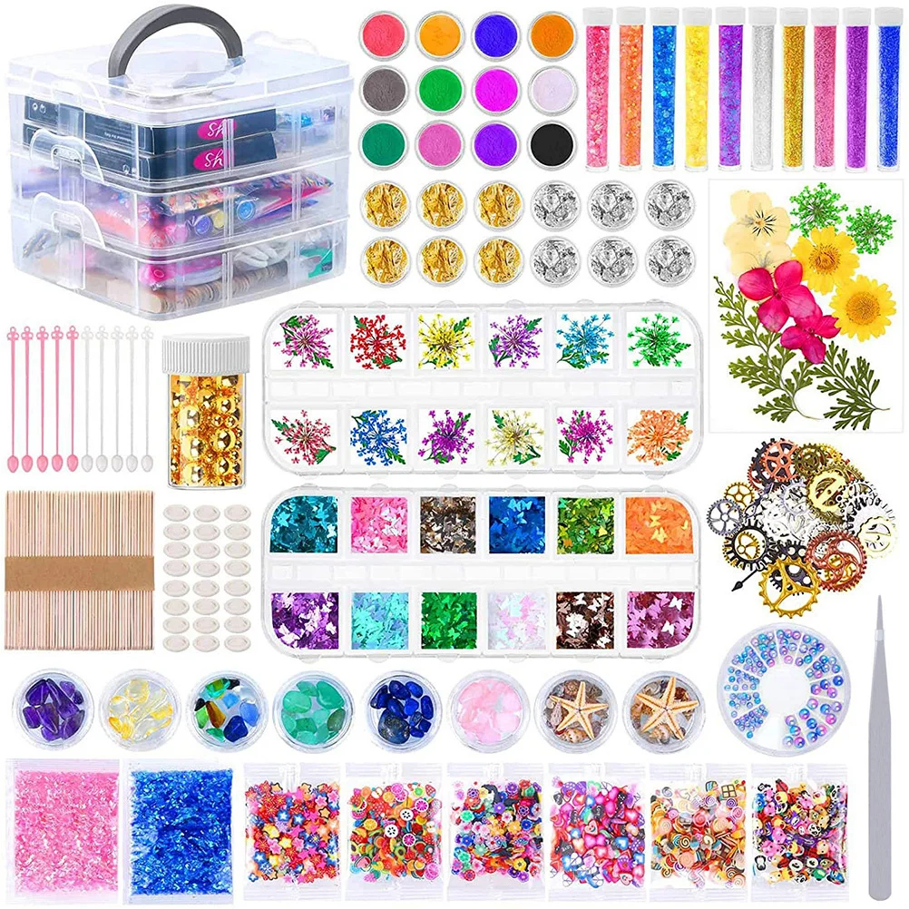 

Glitter Resin Craft Supplies Epoxy Jewelry Decorationbeads Tree Nail Charms Flower Drysequins Christmas Accessories Flakes