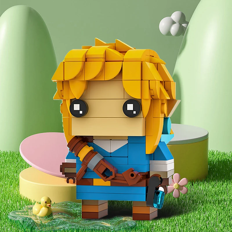 

MOC Blocks Creative Breath of the Wild Protagonist Link Game Figures BrickHeadz Building Blocks Toys For Children 2022