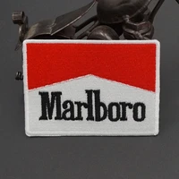 marlboros cigarette embroidered patches with hook backing