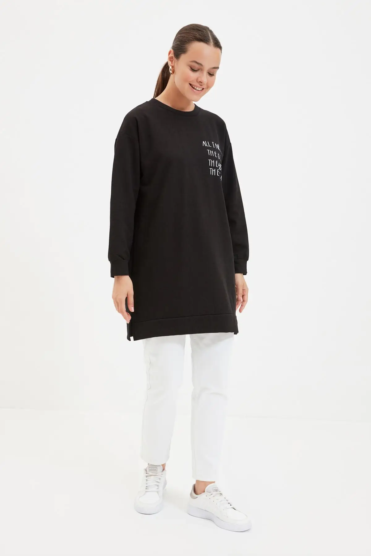 Трикотажная Толстовка с принтом TCTAW22TW0195 | Женская одежда