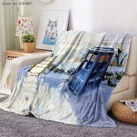 doctor who 3d print flannel blanket sci fi tv series fleece blanket for bedroom nap office for kids adults
