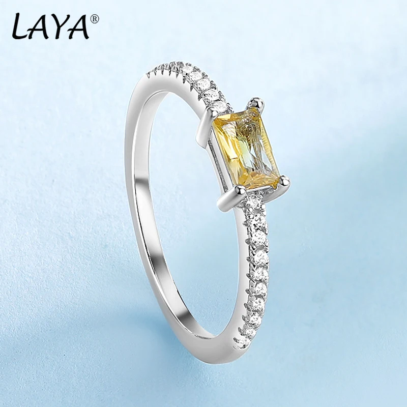 

LAYA Rings For Women Natural Topaz Citrine 100% 925 Sterling Silver Romance Luxury Fine Jewelry Gifts 2022 Fashionable