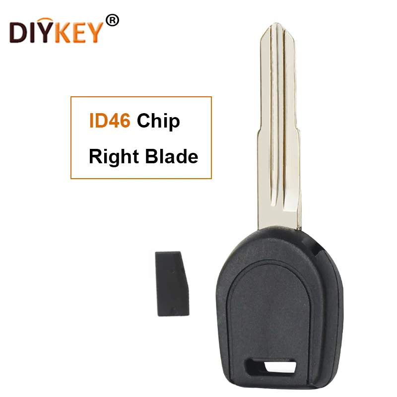 

DIYKEY ID46 Chip Right Blade Transponder Ignition Car Key Fob for Mitsubishi Endeavor Lancer Outlander Sport Eclipse Galant