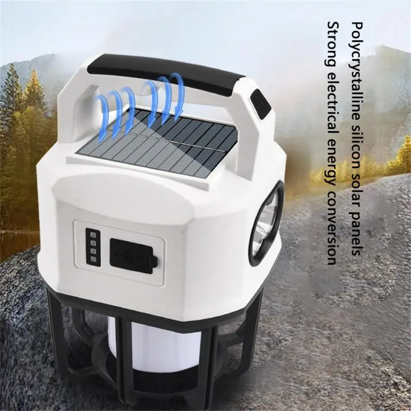 

Led Solar Camping Light Usb Charging Outdoor Waterproof Outdoor Camping Double Light Source Portable Searchlight Camping Lamp