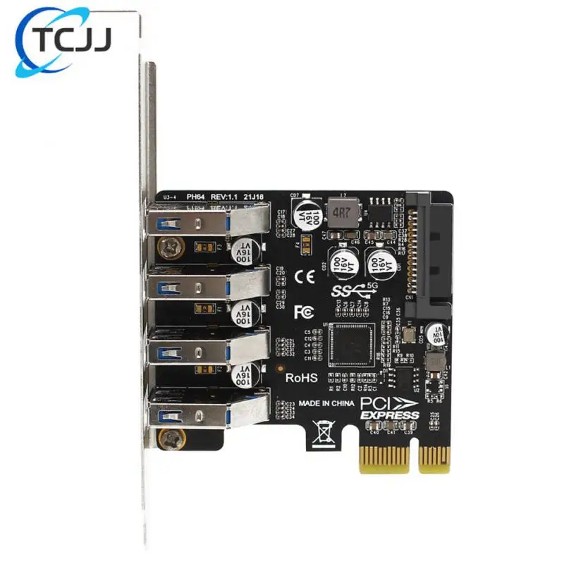 

Удобная Плата расширения Usb3.0 Pci-e Pcie Turn Usb3.0 Usb3.0 Pcie Express, адаптер at15pin, 4 порта Pcie Usb 3,0, 4-портовый адаптер