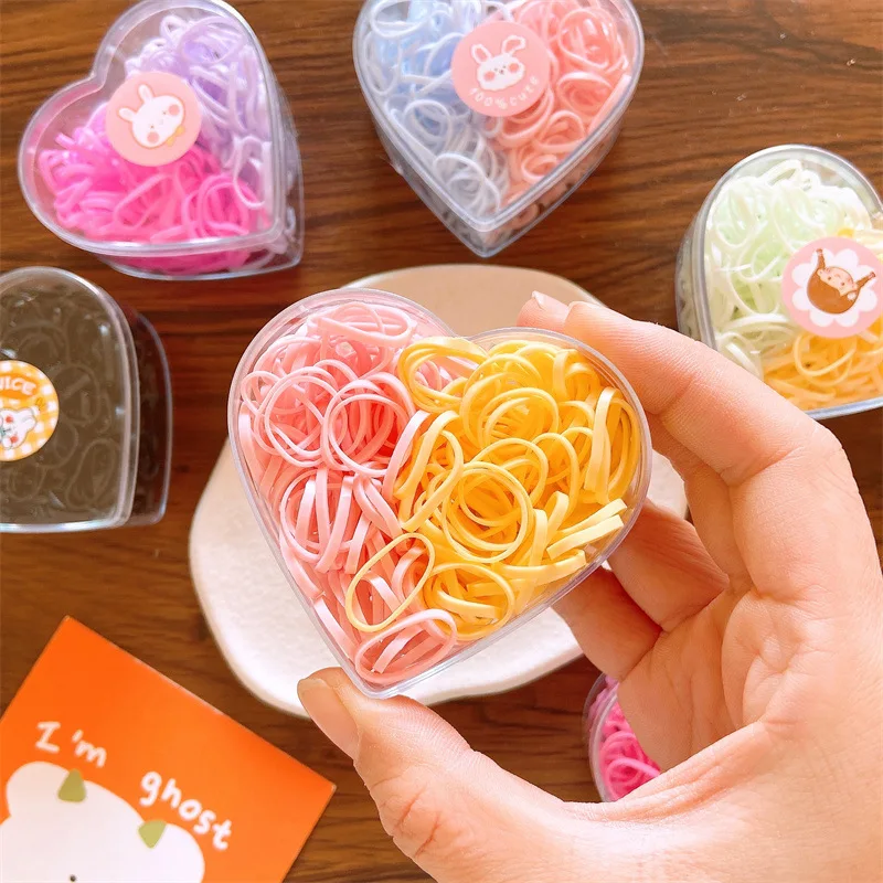 

Детские резинки, резинка для головы для маленьких девочек, одноразовая резинка, не вредит волосам, Маленький милый детский цветной головной убор