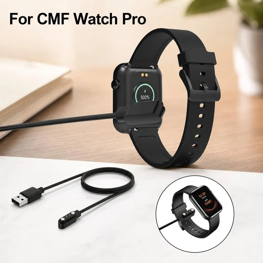 Фото Кабель для зарядки For Nothing CMF Watch 3 Pro USB, мощный магнитный 2-контактный зарядник, аксессуары для умных часов, дропшиппинг №5