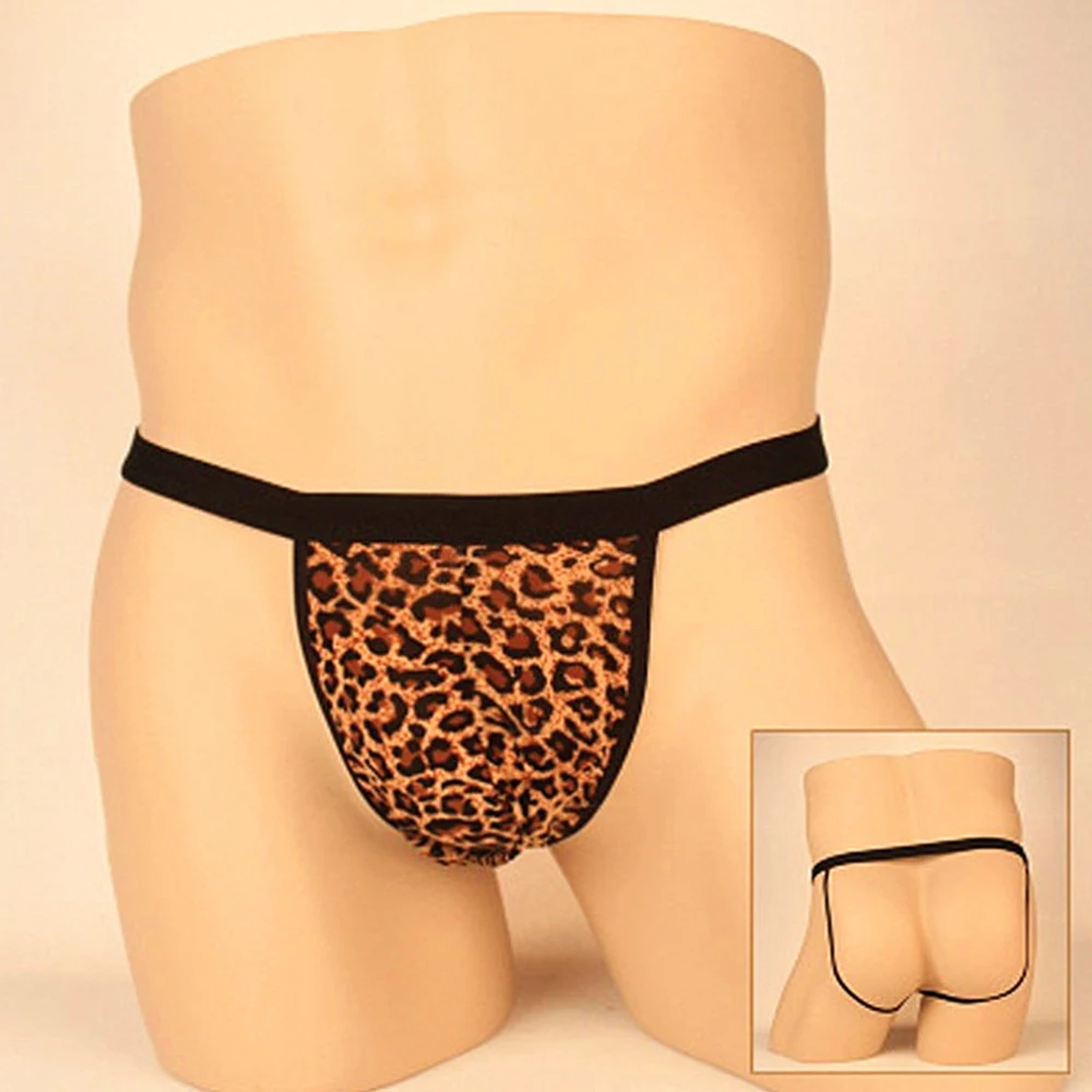 

Стринги Jockstrap Мужское нижнее белье с открытой спиной гей-стринги мужские шорты Tanga U Pouch сексуальные эротические мужские стринги с леопардов...
