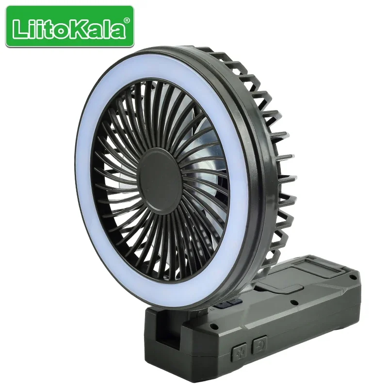 Фото LiitoKala LF-FL01 Многофункциональный светодиодный ручной вентилятор 18650 Встроенный аккумулятор 4000 мАч Пульт дистанционного управления 20 Вт Атмосфера с ветровой питанием №5