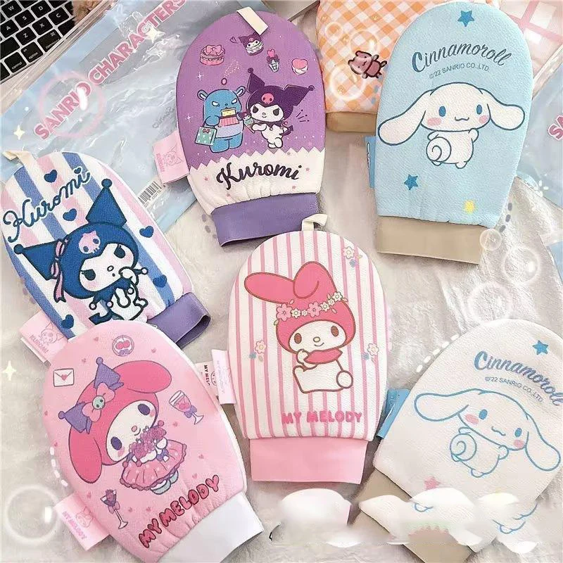 

Банные полотенца Sanrio с мультяшными изображениями, милый Коричный цвет, моя мелодия, яркий цвет, милые детские Банные полотенца с цветами