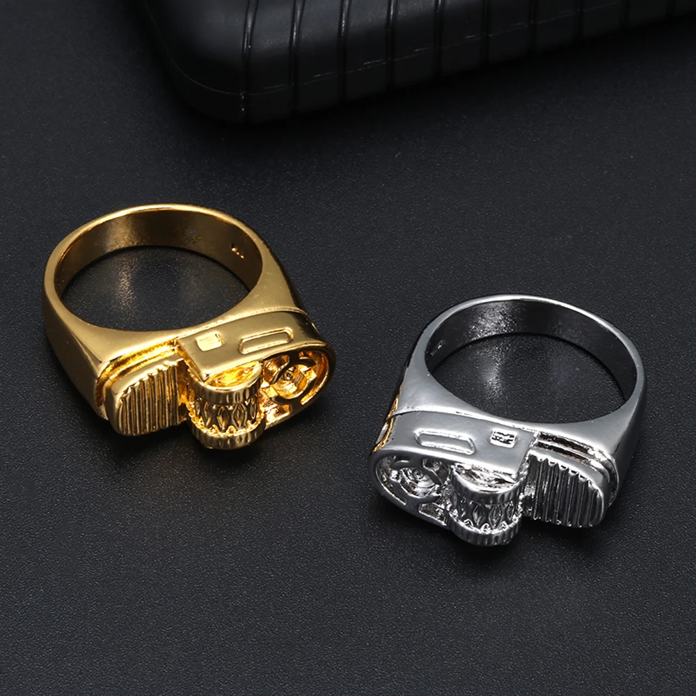 Rings For Men Women Vintage Gold/silver Color Hip Hop Ring R