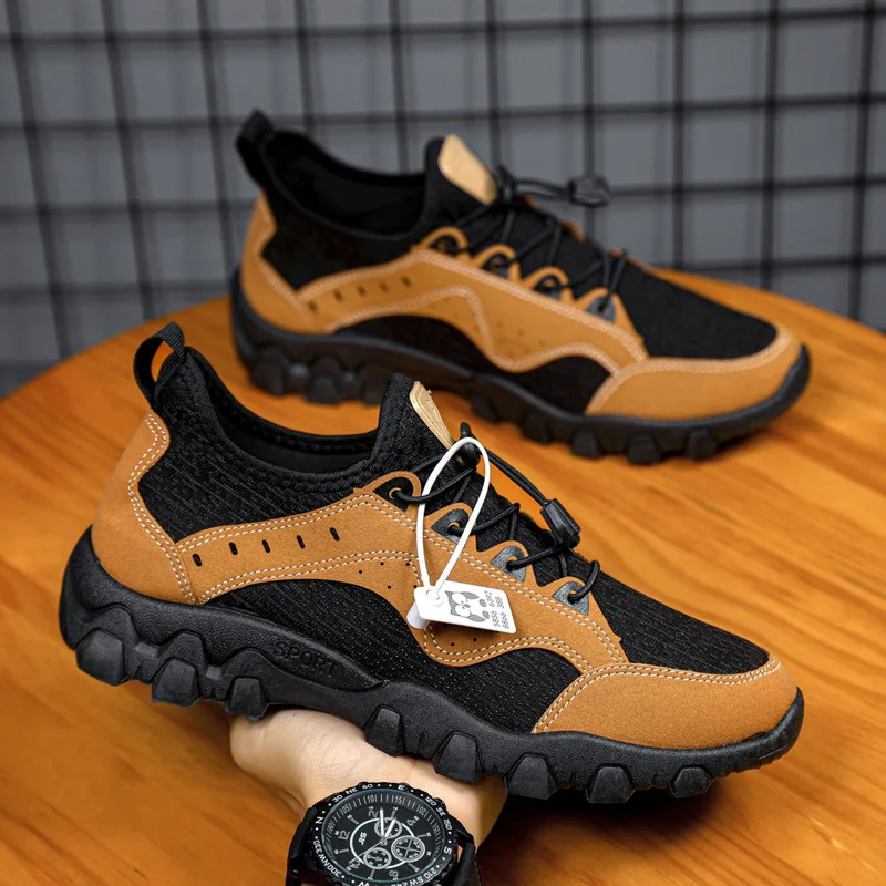 

Casual Sneakers Men Travel Hiking Shoes Outdoor Non-slip Trainers Breathable Hard-wearing Sports Running Shoes Tenis Masculino