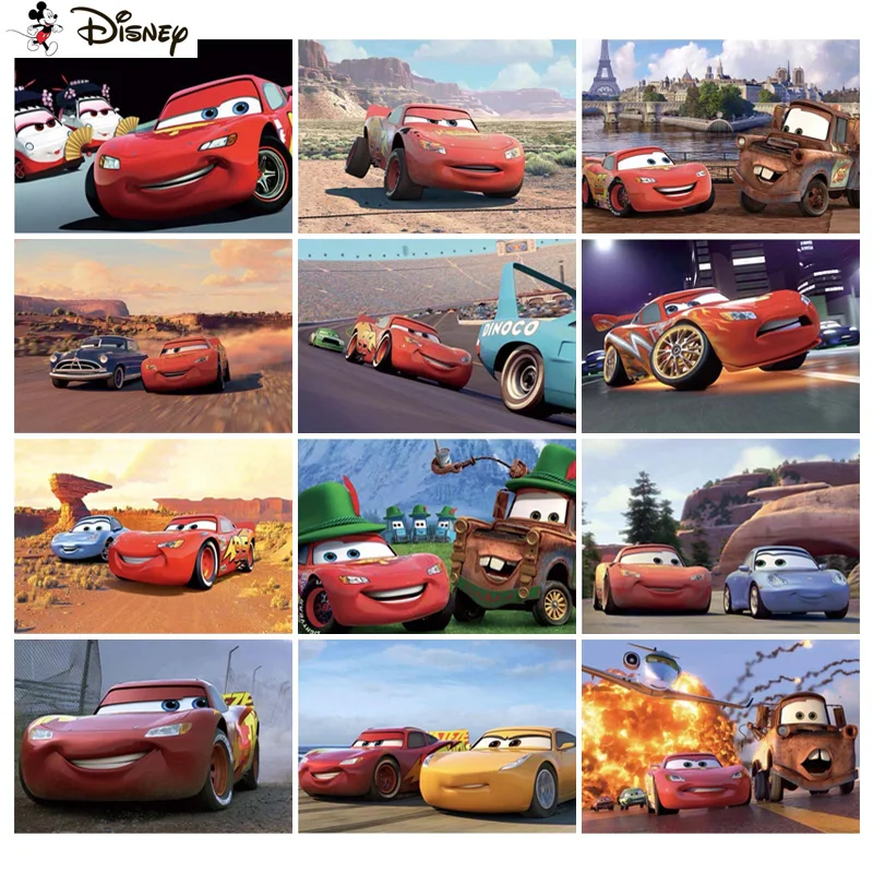 

Алмазная живопись «сделай сам» Disney 5D, вышивка крестиком «Мультяшные автомобили», украшение для дома, полное Алмазная вышивка с инкрустацие...