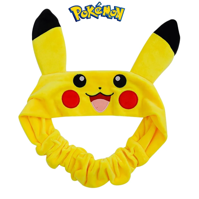 

Pokemon Cute Cartoon Kawaii Pikachu Birthday Gift Headband Hair Circle HairPlush Doll MakeupGirl's Hoop Hair Band Hairpin