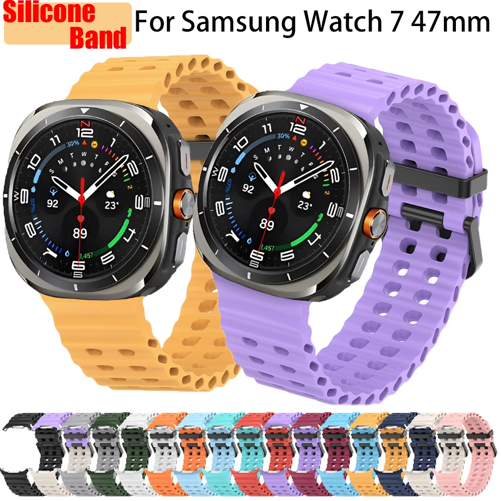 Ремешок силиконовый для Samsung Galaxy Watch 7 47 мм сменный Браслет Ultra оригинал |