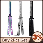 Складной нож-бабочка, портативный инструмент для тренировок и обучения, с тупым лезвием