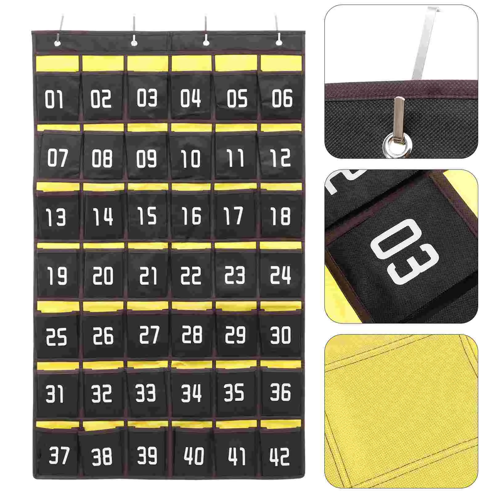 

Numbered Pocket Chart: Durable Wall Hanging Storage Classroom Sundries Closet Pocket Chart for Cell Phones Numbered Pocket Bag-