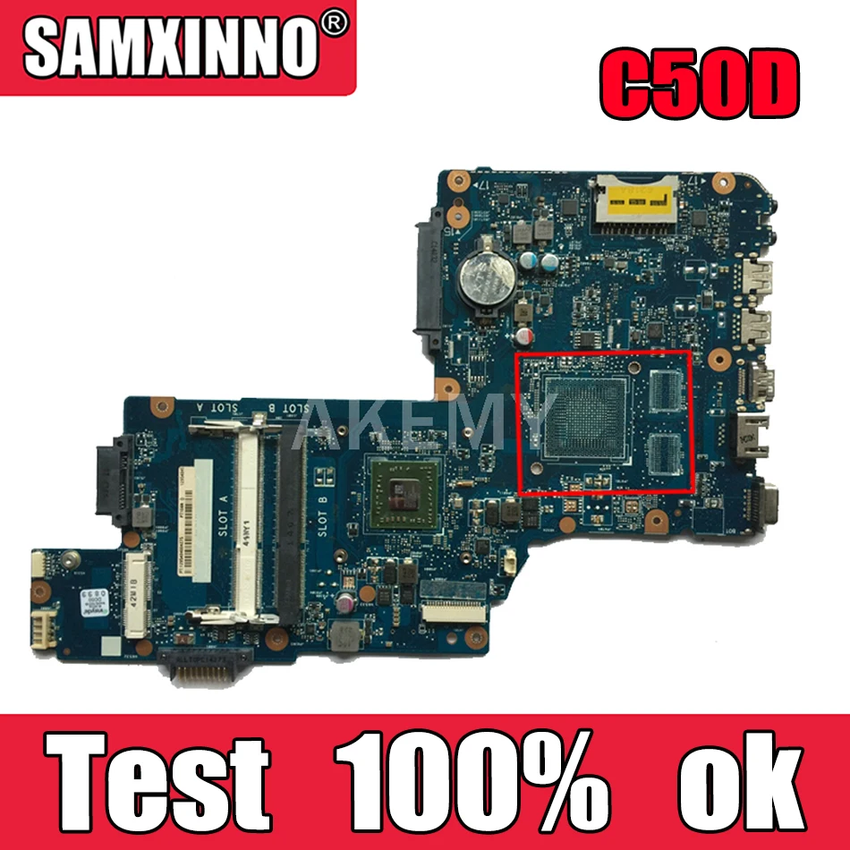 

Материнская плата Akemy для ноутбука Toshiba Satellite C50 C50D C50-D, материнская плата H000062940 PT10AN DSC MB с встроенным процессором