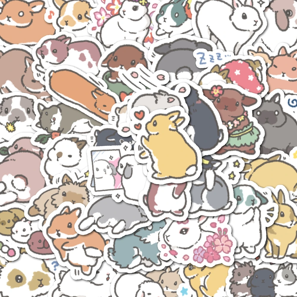40 Самоклеящихся Наклеек С Милым Дизайном Кролика Универсальное Украшение Для