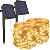solar outdoor string lights ip68 waterproof 200led 22m fairy garland lamp 8 modes festive decoration home lighting night lamps