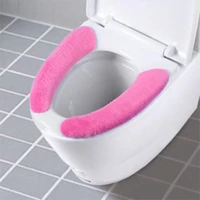 hmt 1pair portable reusable warm plush toilet seat filling washable bathroom mat seat cover health sticky pad household supplies