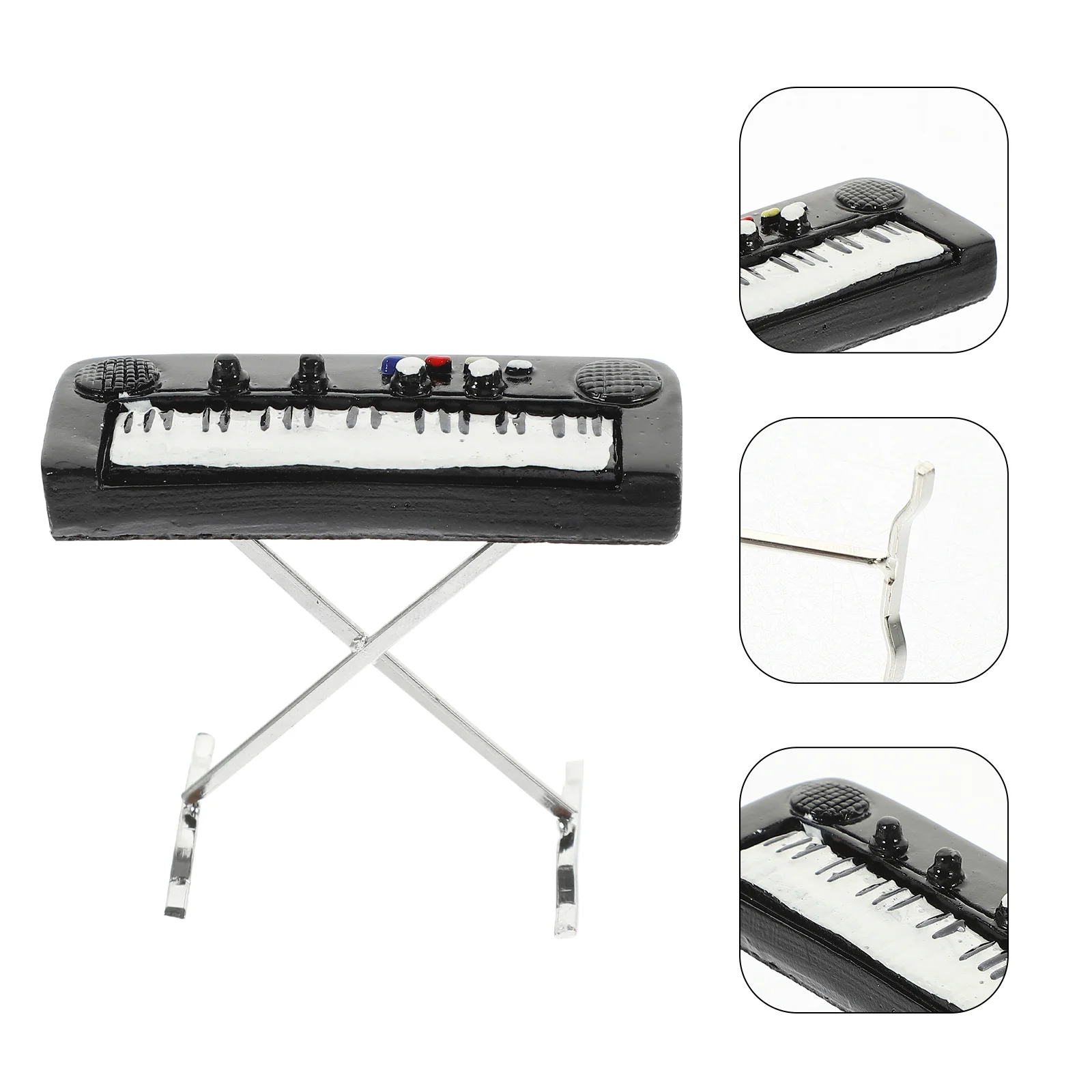 

House Miniature Electronic Organ Musical Instrument Model Micro-landscape Ornament Simulated Decor