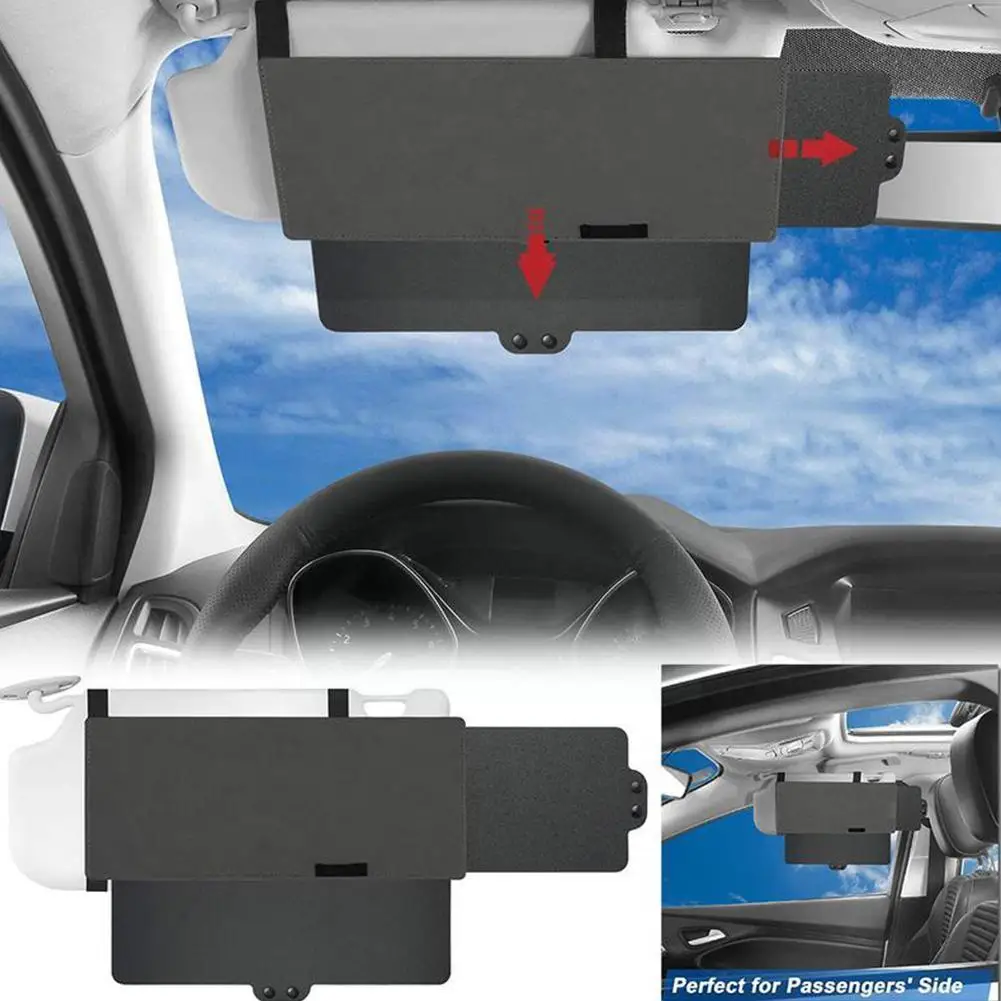 

Car Sun Visor Extender Anti-glare Window Sun Blocker Protects Sunshade Polarized Front Side For Glare Blindness Fog UV K7S3