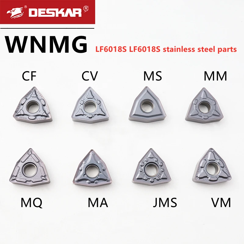 

Deskar Wnmg080404 Wnmg080408 Wnmg080412 Ma Ms Mq Jms Ha Hs L/R-Vf R/L-S Lf6018S Токарный станок Режущие твердосплавные инструменты Внешние режущие пластины с ЧПУ для нержавеющей стали