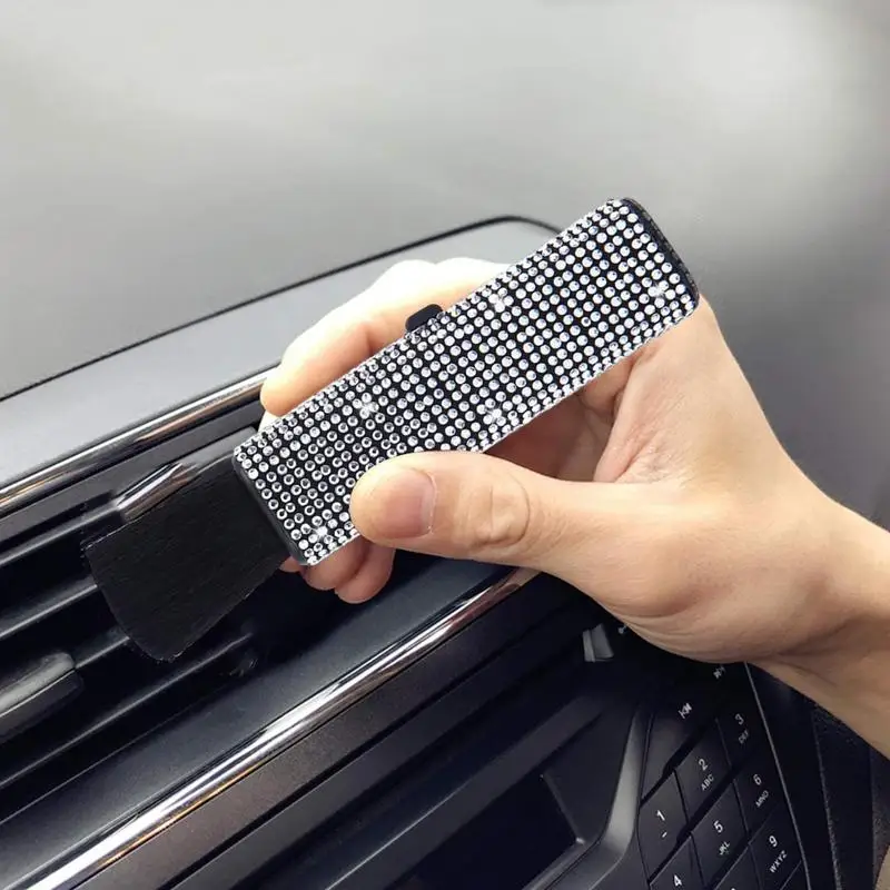 

Car Rhinestone Detailing Brush Car Cleaning Detailing Brush Dashboard Air Outlet Brush Car Interior Cleaning Accessories