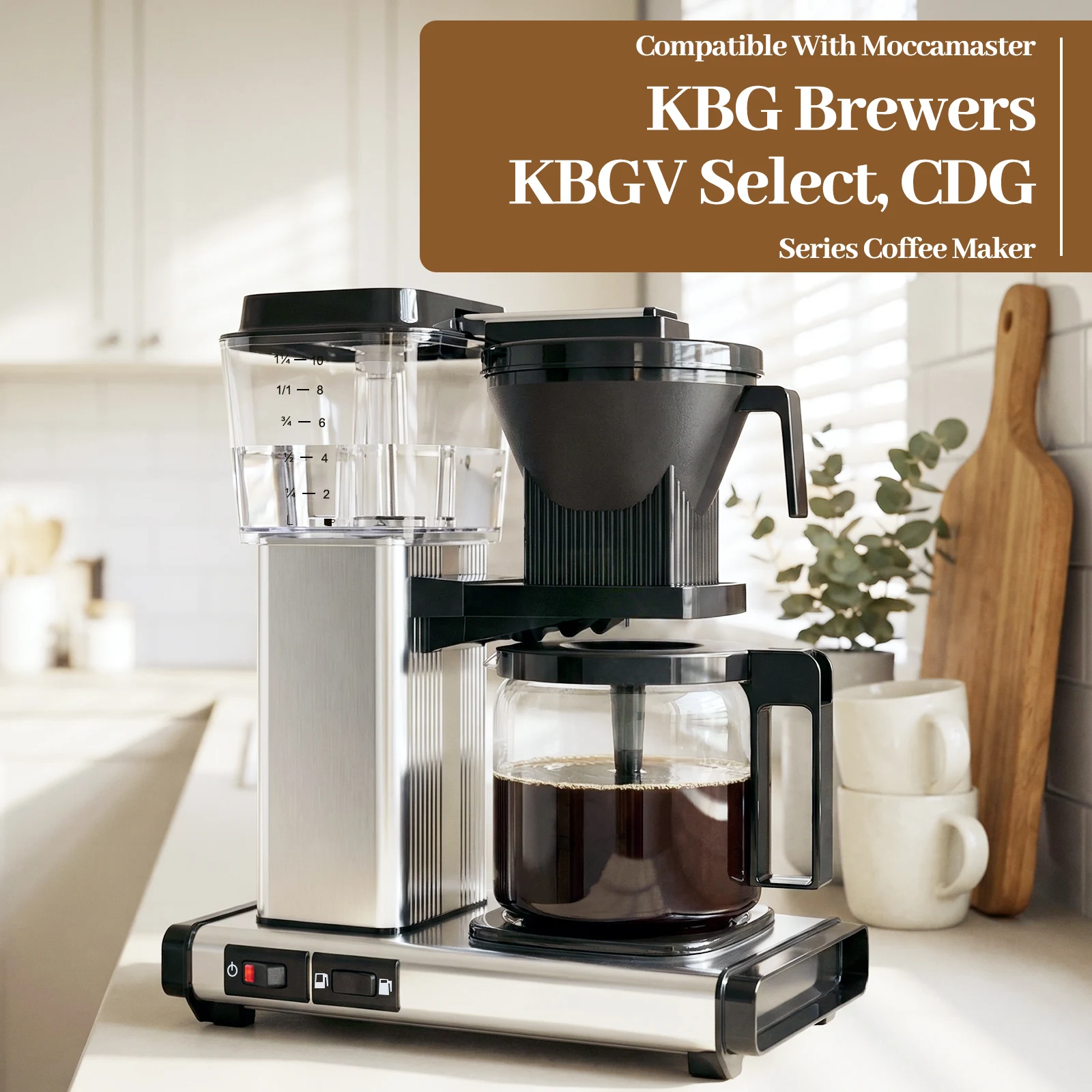 Фото Запасные части для кофейника объемом 1,25 л для кофеварок Moccamaster KBG, KBGV и CDG KBG, Technivorm 89830, стеклянный кофейник. №2