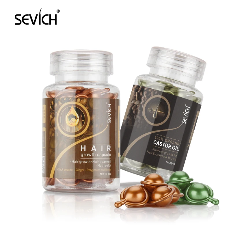 Капсулы для волос Sevich Hair Vitamin, 30 шт. в бутылке. Кератиновый комплекс для восстановления поврежденных волос. Продукты против выпадения волос и ухода за кожей головы.