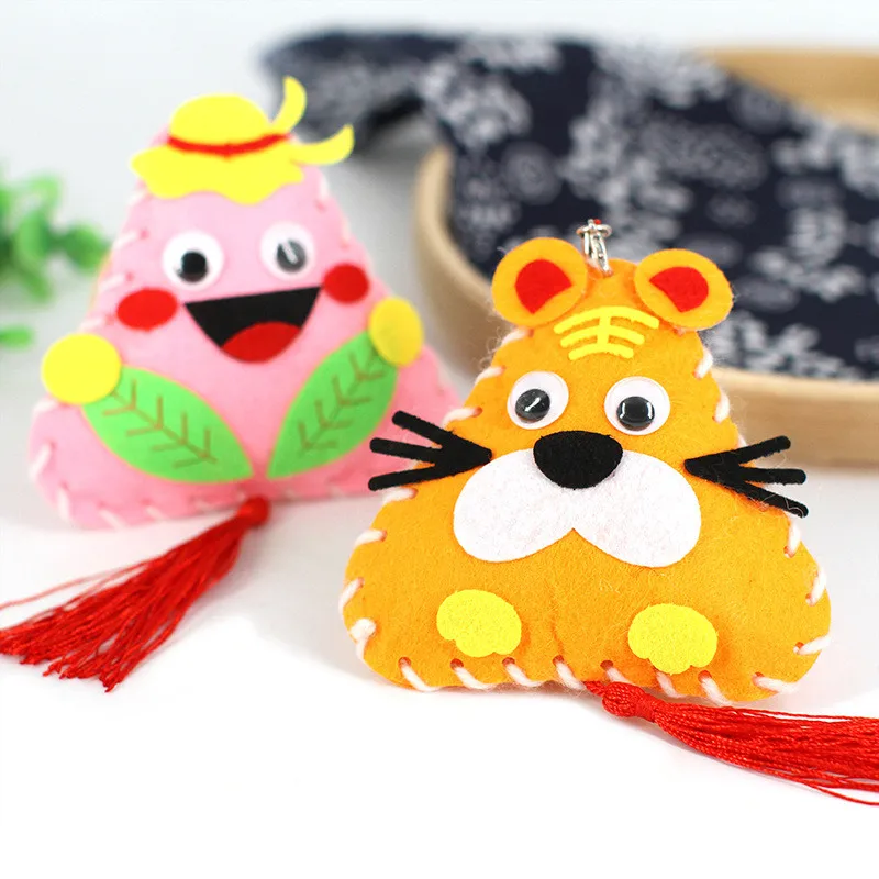 4Pcs/lot Creative DIY Handmade Handcraft Keychain Ornaments Arts Crafts Toys for Children Baby Sachet Kindergarten Teaching Aids