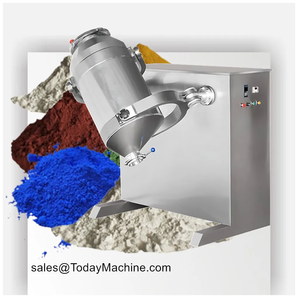 

tea sugar food powder granule 3d drum blender mixer blending mixing machine