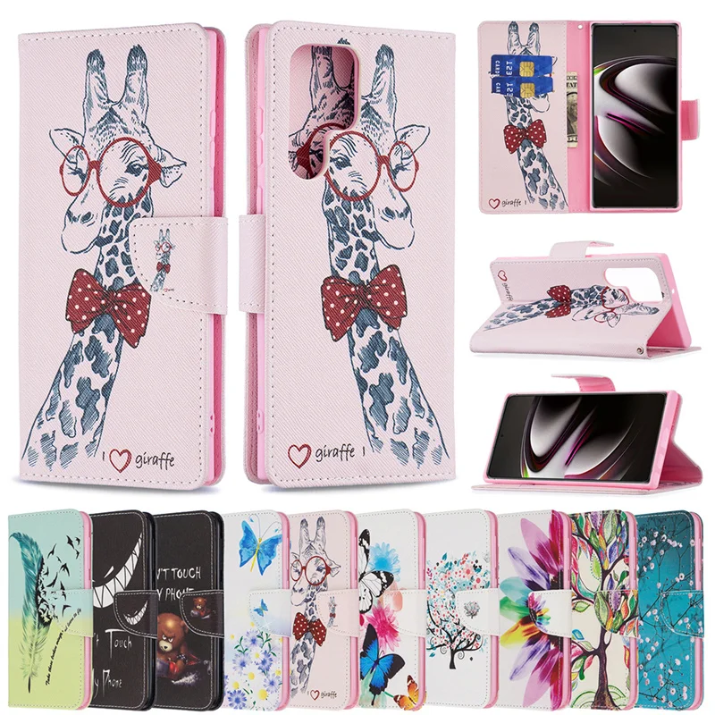 

Cute Wallet Phone Case For Samsung Galaxy S23 S22 S21 S20 FE Note 20 Ultra 10 9 S10 S9 Plus S10E Flip Magnetic Leather Cover