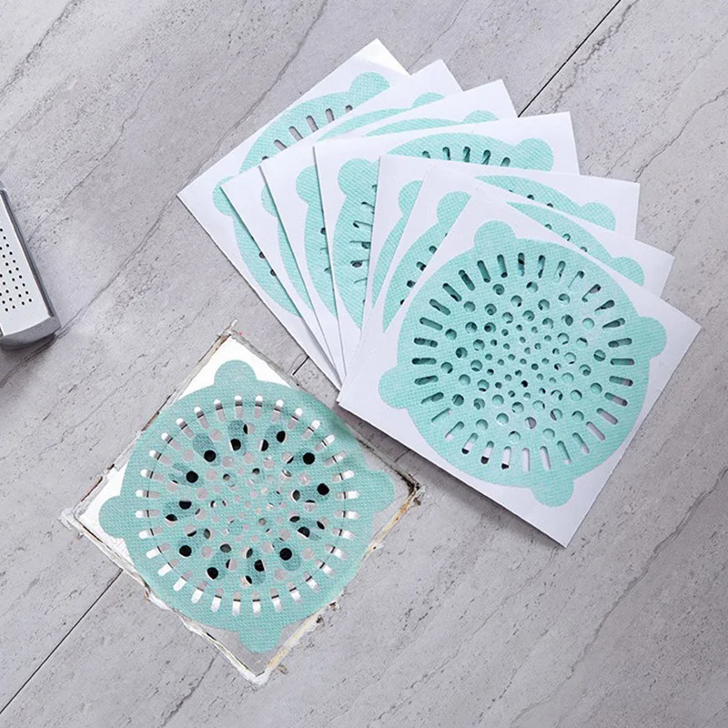 

Disposable Sink Strainer 10/20/50/100PCS Hair Stoppers Catchers Shower Drain Sticker Floor Filter Paper Cover E2S