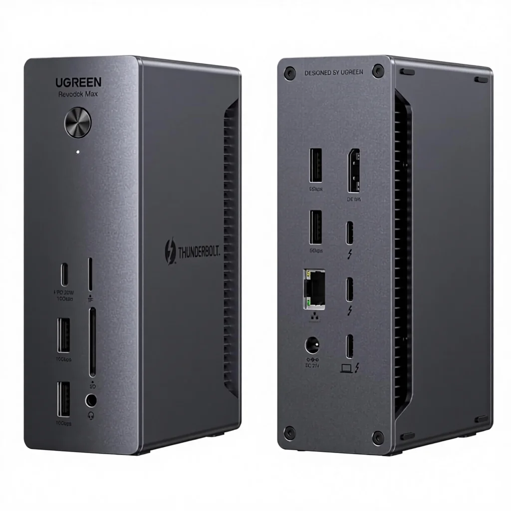 Фото Док-станция Thunderbolt 4 13-в-1, 40 Гбит/с, 2.5GbE, два дисплея 4K/8K, зарядка 90 Вт, порты SD/TF 4.0, для MacBook/Surface Pro №1