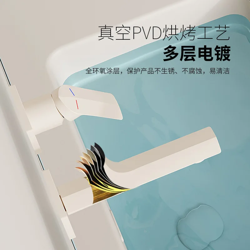 Скрытый настенный смеситель из меди серый встроенный для ванной комнаты