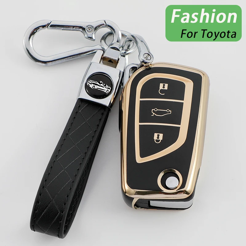 

For Toyota Auris Corolla Reiz Avensis Verso Yaris Aygo Rav4 Scion TC IM 2015 2016 TPU Car Remote Key Case Full Cover Holder