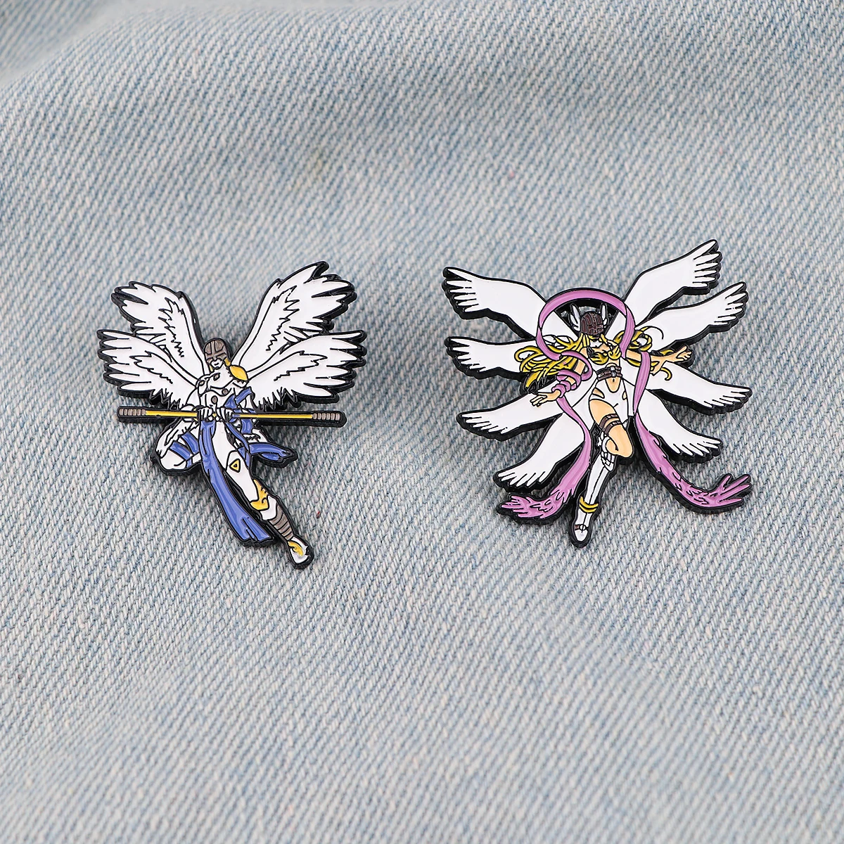 KKZ252 Anime Figure Angel Enamel Pin Women's Brooch Lapel Pins On Backpack Badges For Clothes Jewelry Accessories Fans |